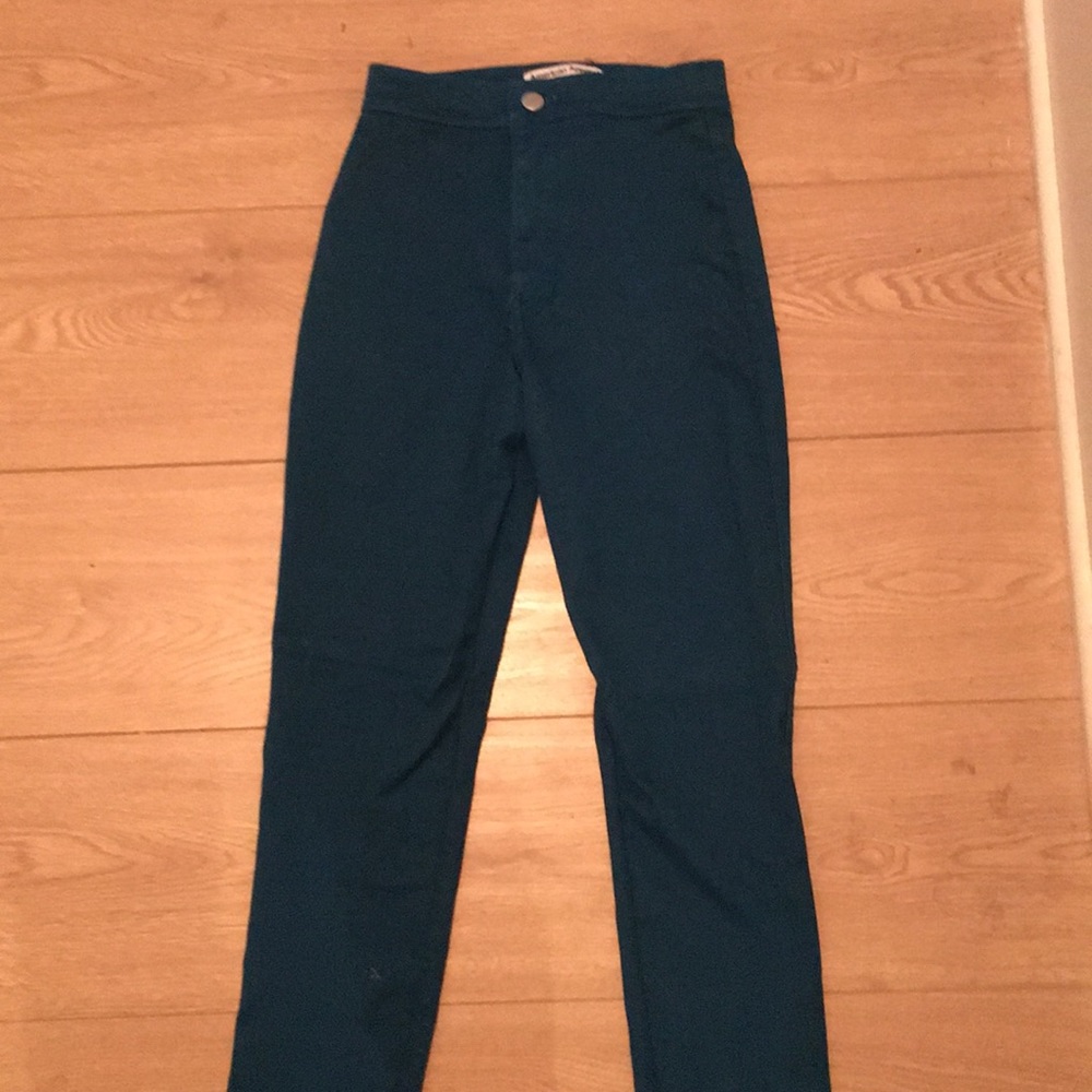 American Apparel Turquoise Easy Jeans